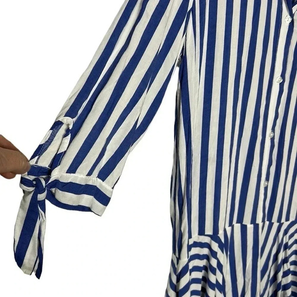 ONE CLOTHING. Dress,striped,drop waist,frill,peplum,bow,coastal,fun,EC - Picture 6 of 10